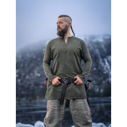 Tunica vichinga in lino Ragnar, verde - Celtic Webmerchant