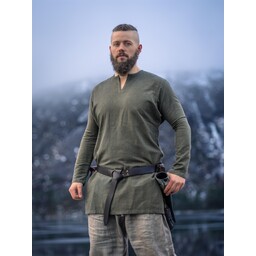 Lniana tunika wikingów Ragnar, zielona - Celtic Webmerchant