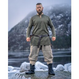 Tunica vichinga in lino Ragnar, verde - Celtic Webmerchant