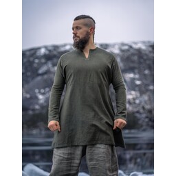 Tunica vichinga in lino Ragnar, verde - Celtic Webmerchant