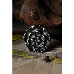 Tudor-rose bæltespænder (sæt med 5 dele), forsølvet bronze - Celtic Webmerchant