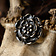 Tudor-rose bæltespænder (sæt med 5 dele), forsølvet bronze - Celtic Webmerchant