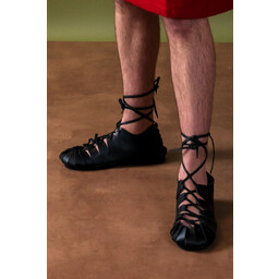 Sandalias de piel Edad del Hierro negro - Celtic Webmerchant