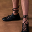 Læderjernalder sandaler sort - Celtic Webmerchant
