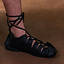 Læderjernalder sandaler sort - Celtic Webmerchant