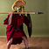 Leonardo Carbone Medieval cloak Karen red - Celtic Webmerchant