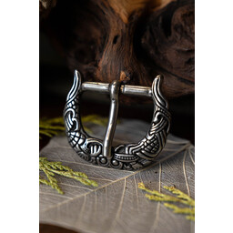 Borre-Jellinge styl klamra chwytania-bestia, posrebrzane - Celtic Webmerchant