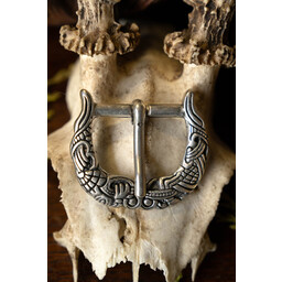Borre-Jellinge styl klamra chwytania-bestia, posrebrzane - Celtic Webmerchant