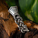 Rusvik belt fitting, silvered - Celtic Webmerchant