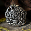 Viking fitting Midgard snake, silvered - Celtic Webmerchant