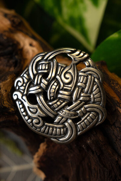 Viking Beschlag midgardschlange, versilbert - Celtic Webmerchant