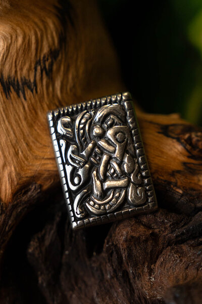 Viking Gürtelbeschlag Dänemark, versilbert - Celtic Webmerchant