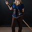 Dark Elf zwart/bruin leren korset - Celtic Webmerchant