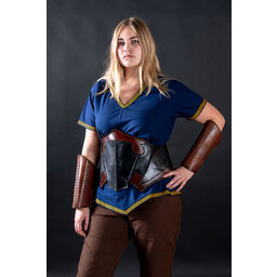 Dark Elf zwart/bruin leren korset - Celtic Webmerchant