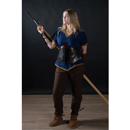 Mroczny Elf czarny / brązowy skórzany gorset - Celtic Webmerchant