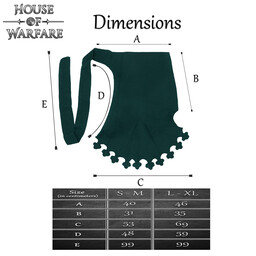 Late Medieval Liripipe Hood, Wool, Green - Celtic Webmerchant