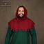 Laatmiddeleeuwse lierepijp, wol, donkerrood - Celtic Webmerchant