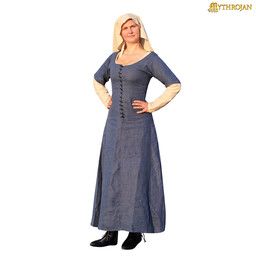 Cotehardie 15º-17º Siglo, Lino, Azul - Celtic Webmerchant