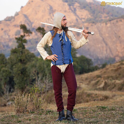 14th-15th Century Pourpoint, Wool, Blue - Celtic Webmerchant