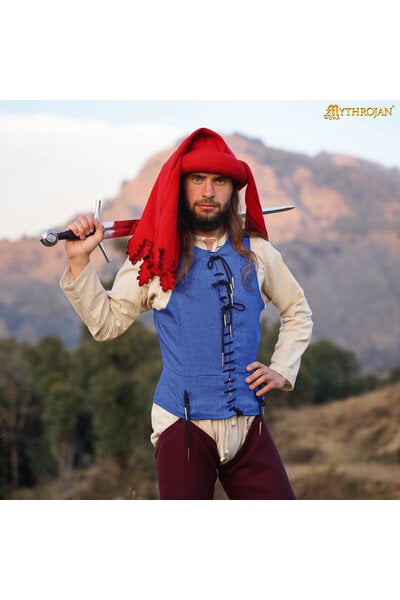 14th-15th Century Pourpoint, Wool, Blue - Celtic Webmerchant