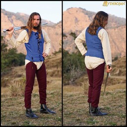 14th-15th Century Pourpoint, Wool, Blue - Celtic Webmerchant