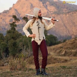 14th-15th Century Pourpoint, Wool, Natural - Celtic Webmerchant