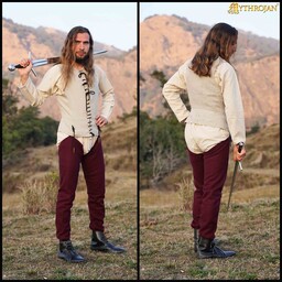 14th-15th Century Pourpoint, Wool, Natural - Celtic Webmerchant