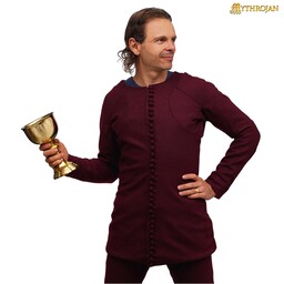 14th Century Pourpoint of Charles de Blois, Wool, Deep Red - Celtic Webmerchant