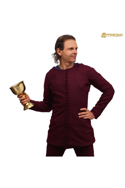 Pourpoint del XIV secolo di Charles de Blois, Lana, Rosso Scuro - Celtic Webmerchant