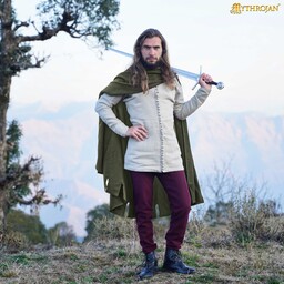 Manteau du 14e siècle Bocksten Man, laine, vert - Celtic Webmerchant
