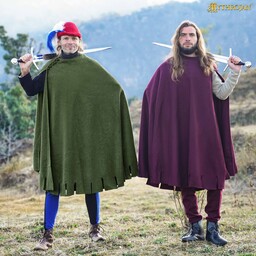 Capa del siglo XIV Bocksten Man, lana, rojo vino - Celtic Webmerchant