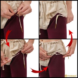 Medieval chausses, wool, dark red - Celtic Webmerchant
