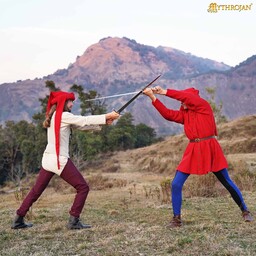 Middeleeuwse chausses, wol, donkerrood - Celtic Webmerchant