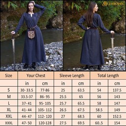 Abito vichingo Sigrun, twill diamantato - Celtic Webmerchant