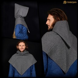 Capucho vikinga Skjoldehamn, lana y lino - Celtic Webmerchant