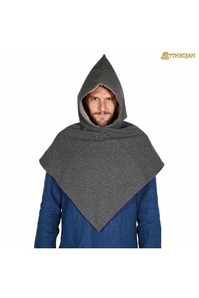 Capucho vikinga Skjoldehamn, lana y lino - Celtic Webmerchant