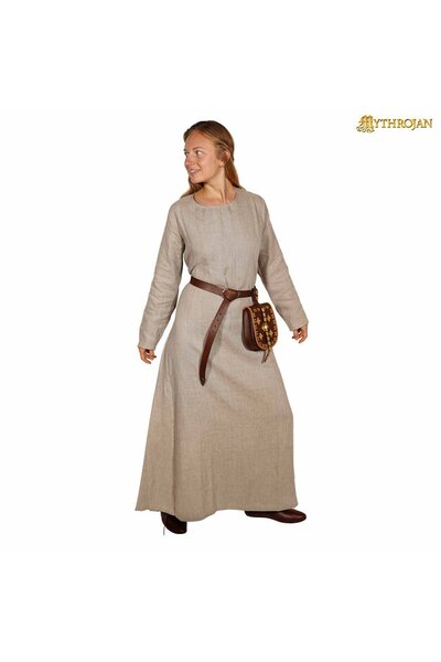 Vikingklänning Helga, linne, naturlig - Celtic Webmerchant