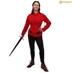 Doublet de armadura medieval tardío, rojo - Celtic Webmerchant