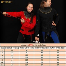 Doublet d’armure fin du Moyen Âge, noir - Celtic Webmerchant