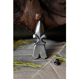 Medieval belt end (1250-1500), silvered - Celtic Webmerchant
