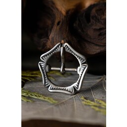 Rose boucle médiévale tardive, argentait - Celtic Webmerchant