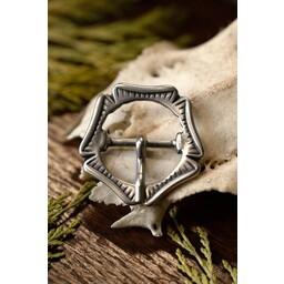 Rose boucle médiévale tardive, argentait - Celtic Webmerchant