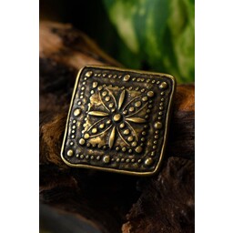 Garnitures de ceinture fleur du 15e siècle (ensemble de 5 pièces), couleur bronze - Celtic Webmerchant