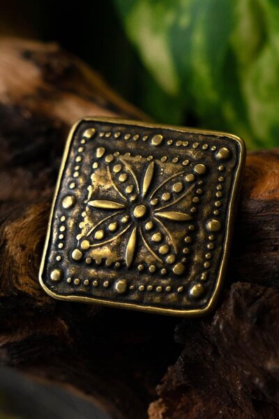 Bältesfästen blomma från 1400-talet (set om 5 delar), bronsfärgade - Celtic Webmerchant