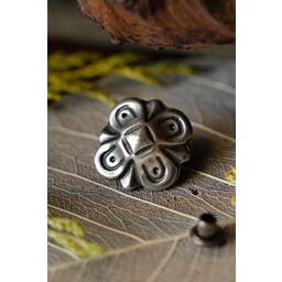 Gürtelbeschläge Oktogon (5 Stück), versilberter - Celtic Webmerchant