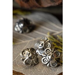 Bæltedekorationer Oktogon (5 stykker), forsølvede - Celtic Webmerchant