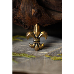 Fleur-de-lis bæltespænder (sæt med 5 dele), bronze - Celtic Webmerchant