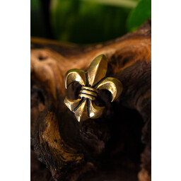 Fleur-de-lis bæltespænder (sæt med 5 dele), bronze - Celtic Webmerchant