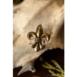 Fleur-de-lis bæltespænder (sæt med 5 dele), bronze - Celtic Webmerchant