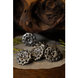 Accessori floreali per cintura del XV secolo (set di 5 pezzi), bronzo - Celtic Webmerchant